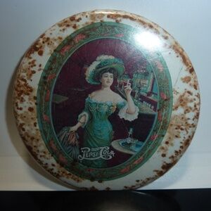 Pepsi Cola Hand Mirror w/ Victorian Dressed Woman Gibson Girl